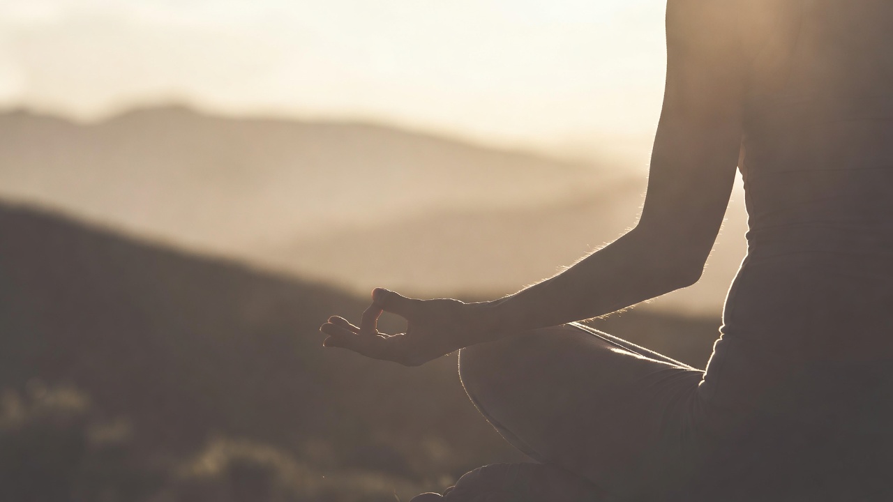 Yoga practitioner in a meditative state at SavYoga